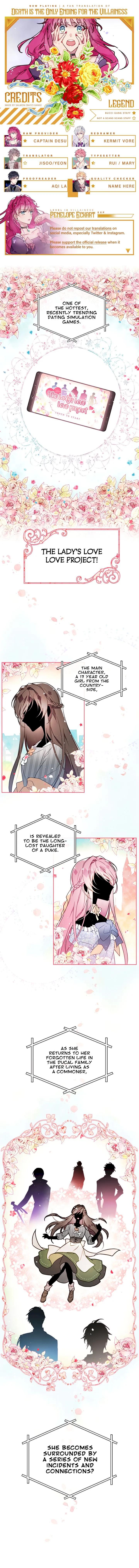18+ Death Is The Only Ending For The Villainess Chapter 0 page 1