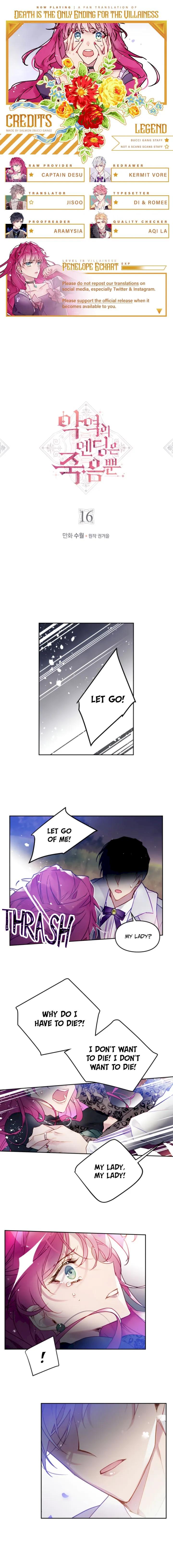 18+ Death Is The Only Ending For The Villainess Chapter 16 page 1