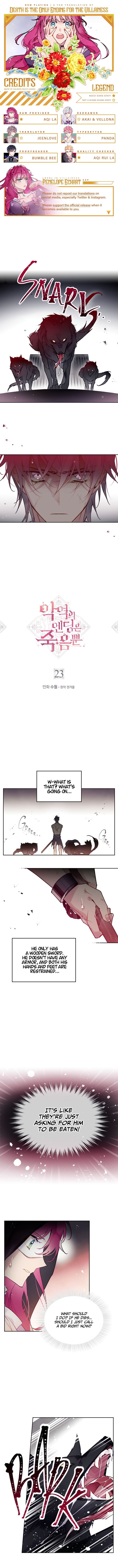 18+ Death Is The Only Ending For The Villainess Chapter 23 page 1