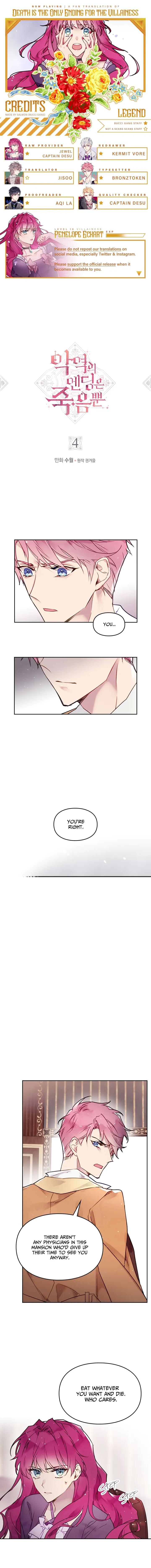18+ Death Is The Only Ending For The Villainess Chapter 4 page 1