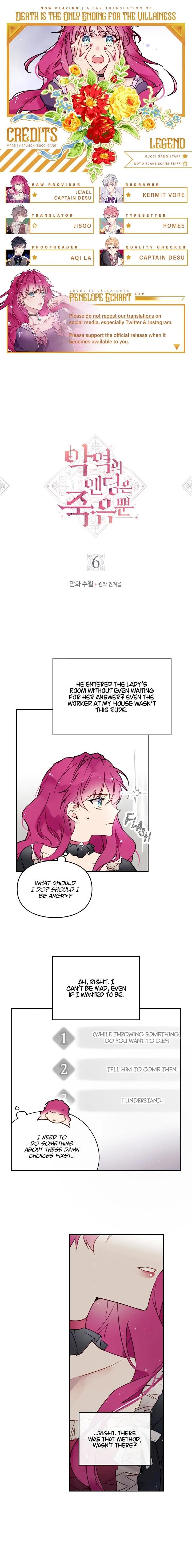 18+ Death Is The Only Ending For The Villainess Chapter 6 page 1