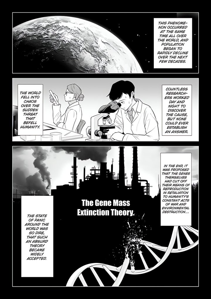 18+ In a World Where Males Are Nearly Extinct, Semen Has Become a Precious Resource Chapter 1 page 3