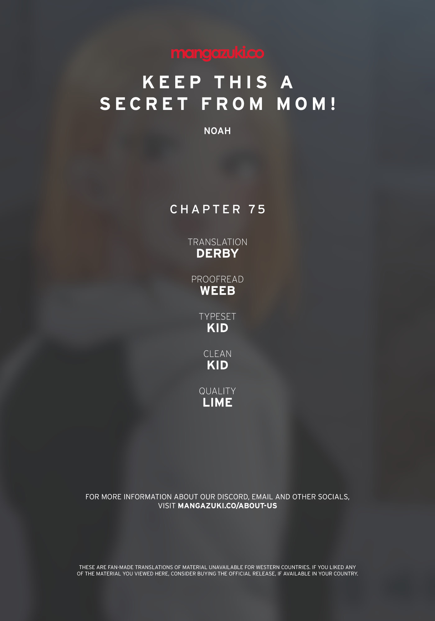 18+ Keep it a secret from your mother! Chapter 75 page 1