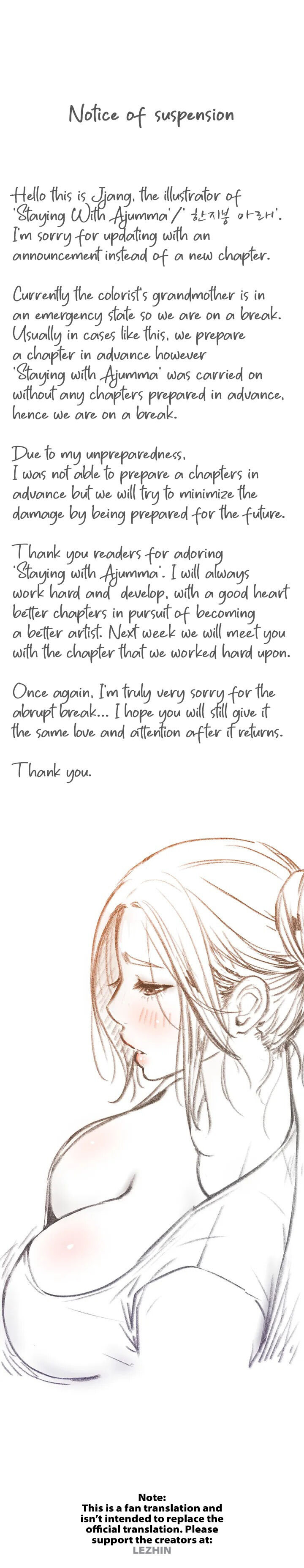 18+ Staying with Ajumma Chapter 16.5 page 1