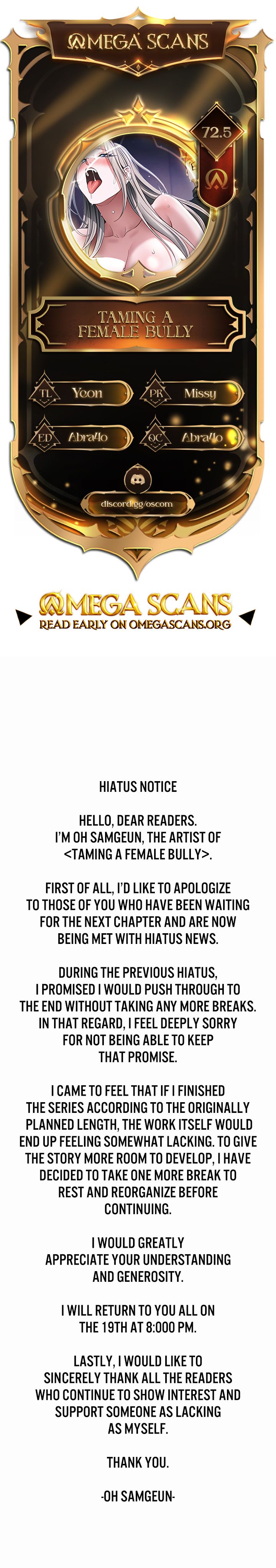 18+ Taming A Female Bully Chapter 72.5 page 1